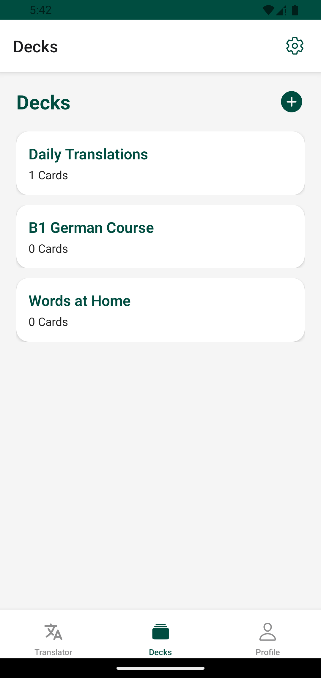 Flashcard Decks